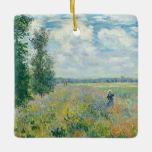 Adorno De Cerámica Claude Monet - Campos de amapolas cerca de Argente