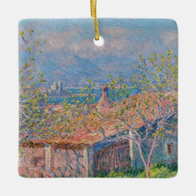 Adorno De Cerámica Claude Monet - Casa de jardinero en Antibes (Anverso)