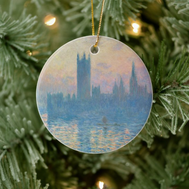 Adorno De Cerámica Claude Monet - Casas del Parlamento (Árbol)