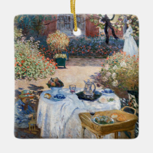 Adorno De Cerámica Claude Monet - El almuerzo, el panel decorativo