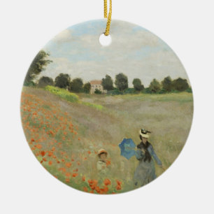Adorno De Cerámica Claude Monet El Campo de Amapolas cerca de Argente