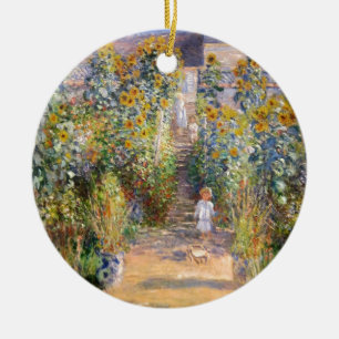Adorno De Cerámica Claude Monet el jardín del artista en Vétheuil,