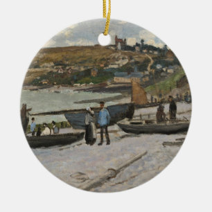 Adorno De Cerámica Claude Monet el   Sainte-Adresse, 1867