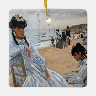 Adorno De Cerámica Claude Monet - En la playa de Trouville