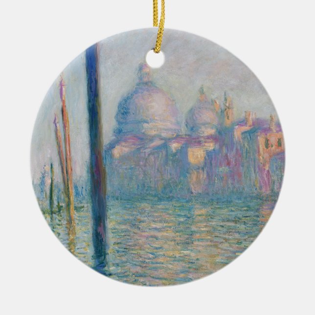 Adorno De Cerámica Claude Monet Gran Canal Venecia Italia Viaje (Frente)
