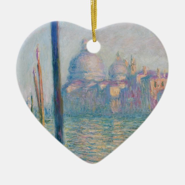 Adorno De Cerámica Claude Monet Gran Canal Venecia Italia Viaje (Frente)