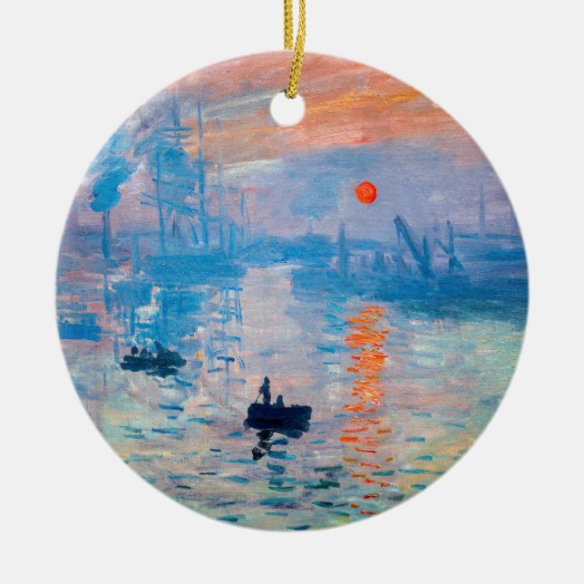 Adorno De Cerámica Claude Monet - Impresión, amanecer (Frente)