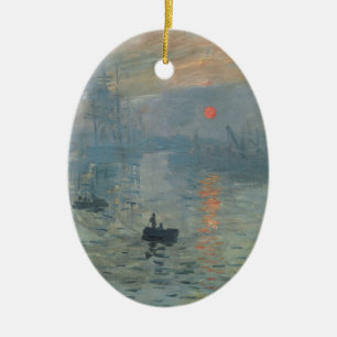 Adorno De Cerámica Claude Monet Impression Sunrise Soleil Levant