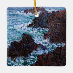Adorno De Cerámica Claude Monet - Las rocas en Belle-Ile, Costa Salva