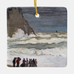 Adorno De Cerámica Claude Monet - Mar agitado en Etretat