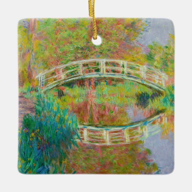 Adorno De Cerámica Claude Monet - Puente de futbol japonés, Giverny (Anverso)