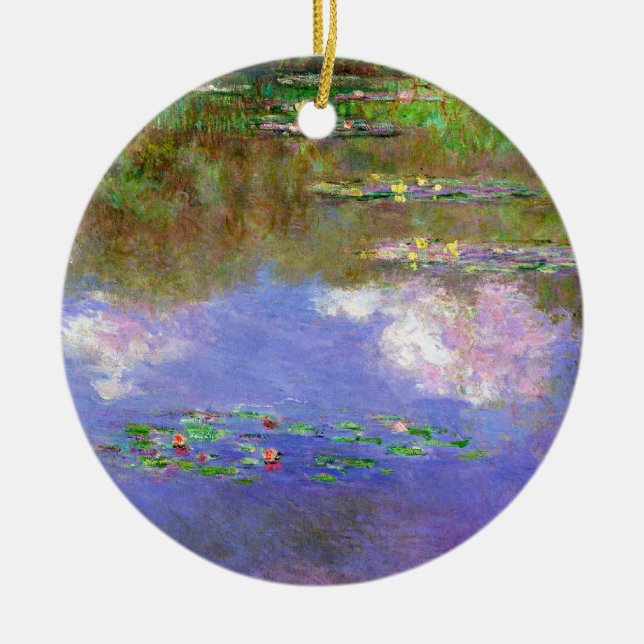 Adorno De Cerámica Claude Monet - Water-Lilies, The Clouds, (Frente)
