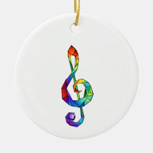 Adorno De Cerámica Cláusula musical del arcoiris