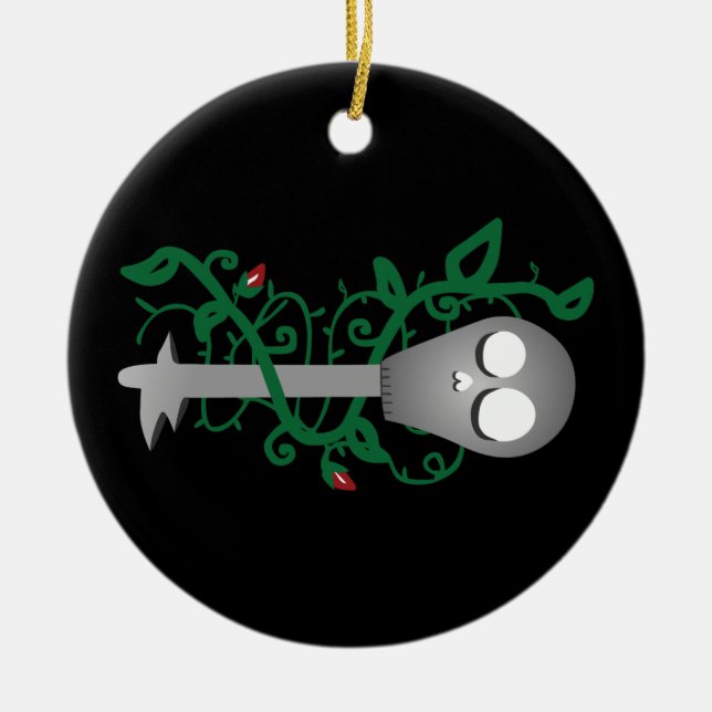 Adorno De Cerámica Clave de esqueleto (Frente)