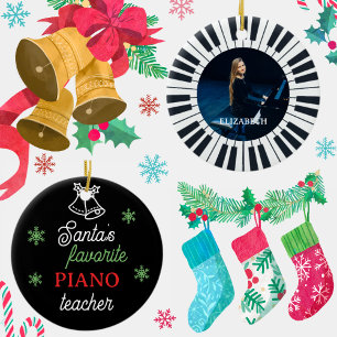 Adorno De Cerámica Clave de piano favorita del profesor de piano de S