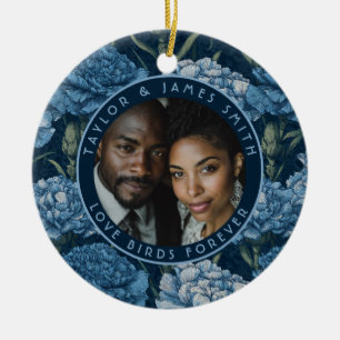 Adorno De Cerámica Clavel Morado Elegante Boda Brillante