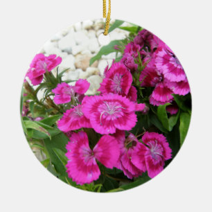 Adorno De Cerámica Clavel rosado/Guillermo dulce