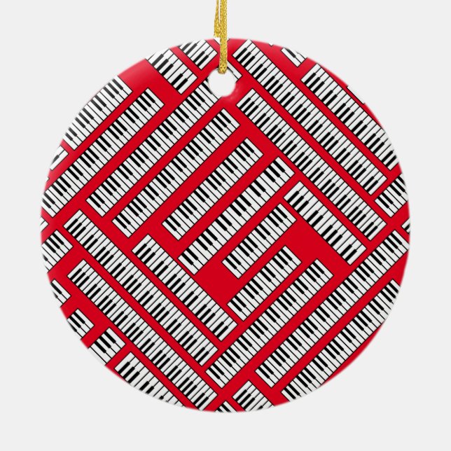 Adorno De Cerámica Claves de piano (Atrás)