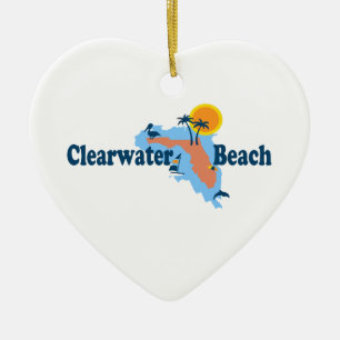 Adorno De Cerámica Clearwater la Florida - diseño del mapa