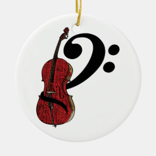 Adorno De Cerámica Clef del violoncelo