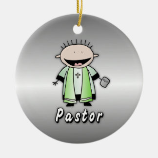 Adorno De Cerámica Clero religioso del pastor del empleo