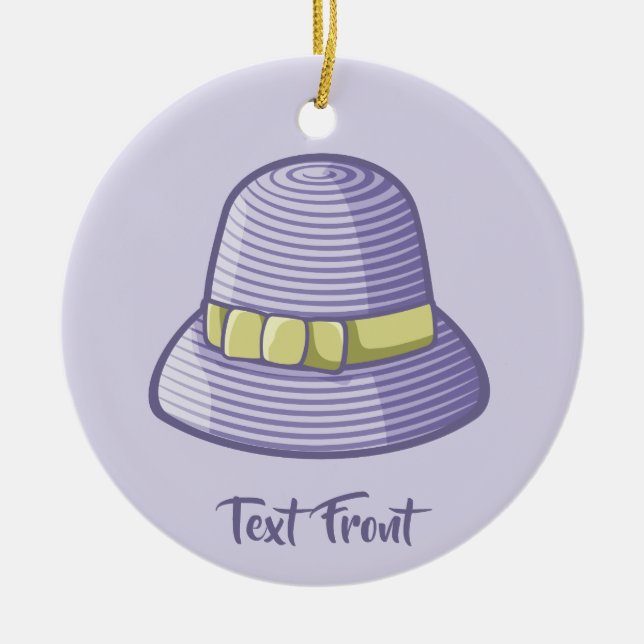 Adorno De Cerámica Cloche Gorra Lilac (Frente)