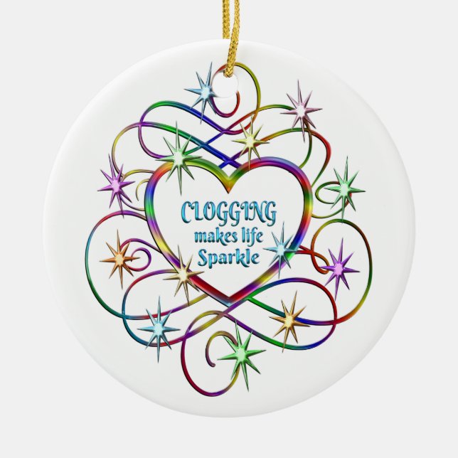 Adorno De Cerámica Clogging Makes Life Sparkle (Frente)
