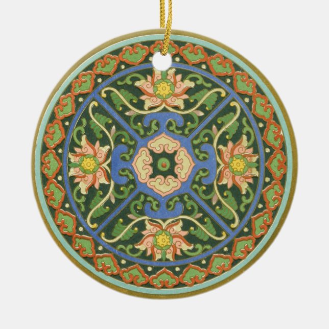 Adorno De Cerámica Cloisonne China Patter Asia Oriental (Frente)