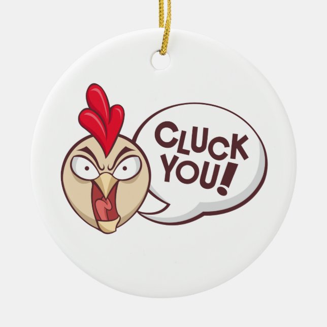 Adorno De Cerámica ¡Cloqueo usted! (Frente)