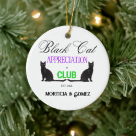 Adorno De Cerámica Club de Apreciación de Gatos Negros Halloween Jugu