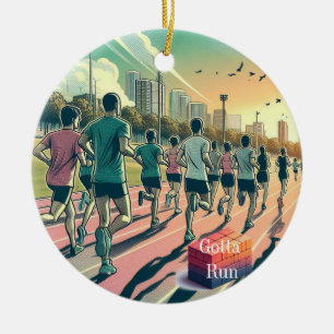 Adorno De Cerámica Club de Corredores Gotta Run Pop Art