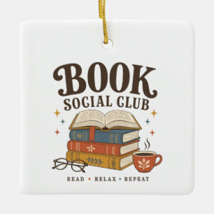 Adorno De Cerámica Club Social de Libros