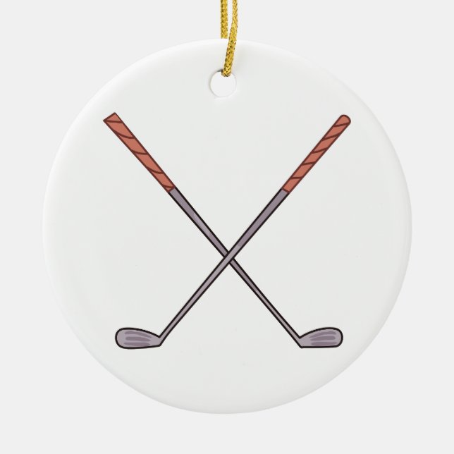 Adorno De Cerámica Clubes de golf (Frente)