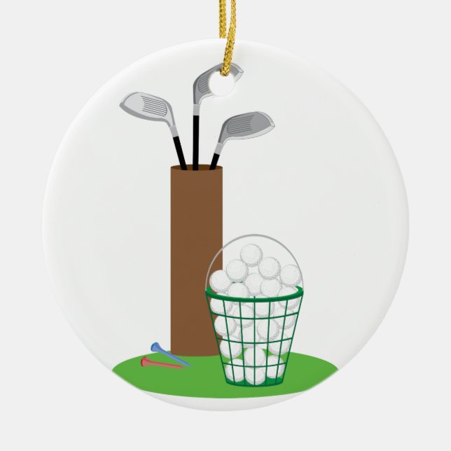 Adorno De Cerámica Clubes de golf (Frente)