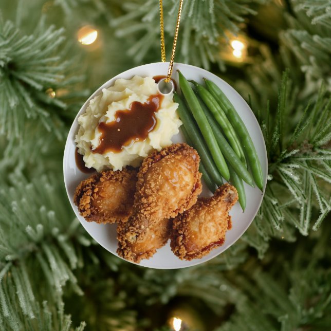 Adorno De Cerámica Cluck Yeah, It's Christmas! Funny Chicken Pun (Árbol)