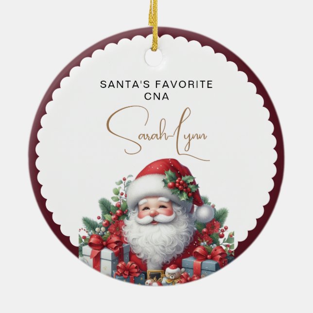 Adorno De Cerámica CNA favorita de Santa (Atrás)