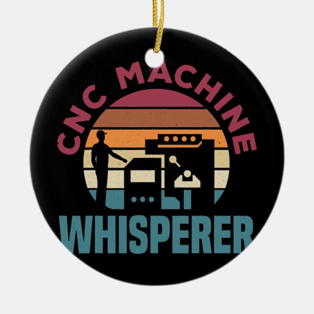 Adorno De Cerámica Cnc Machinist Metalworker Machining Máquina CNC (Frente)