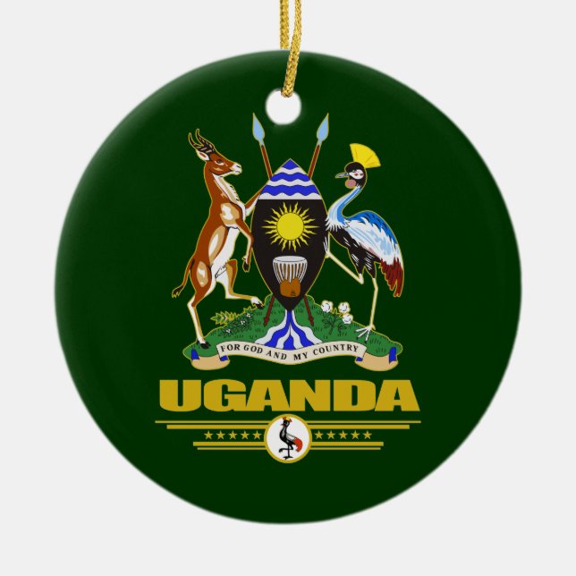 Adorno De Cerámica COA de Uganda (Frente)