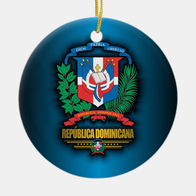Adorno De Cerámica COA República Dominicana (Frente)