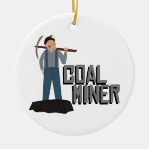 Adorno De Cerámica Coal Miner