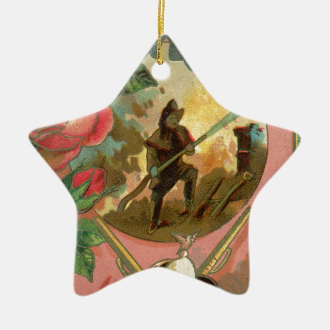 Adorno De Cerámica Cobertura de bomberos de bomberos de la época de 1 (Frente)