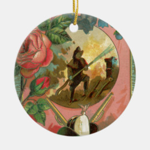 Adorno De Cerámica Cobertura de bomberos de bomberos de la época de 1