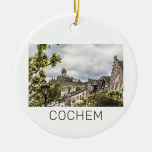 Adorno De Cerámica Cochem Moselle Panorama Alemania Souvenir
