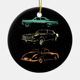 Adorno De Cerámica Coches de época - Retro gráfico de 80 y 90