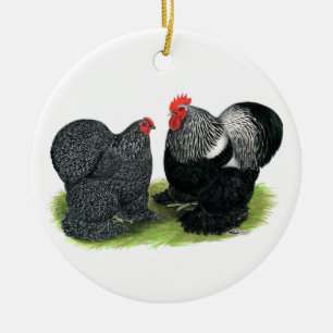 Adorno De Cerámica Cochin_Silver_Penciled_Ban