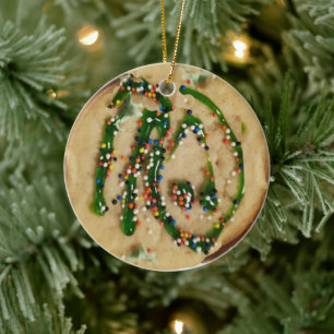 Adorno De Cerámica Cocina azucarera navidad con salpicaduras de dulce