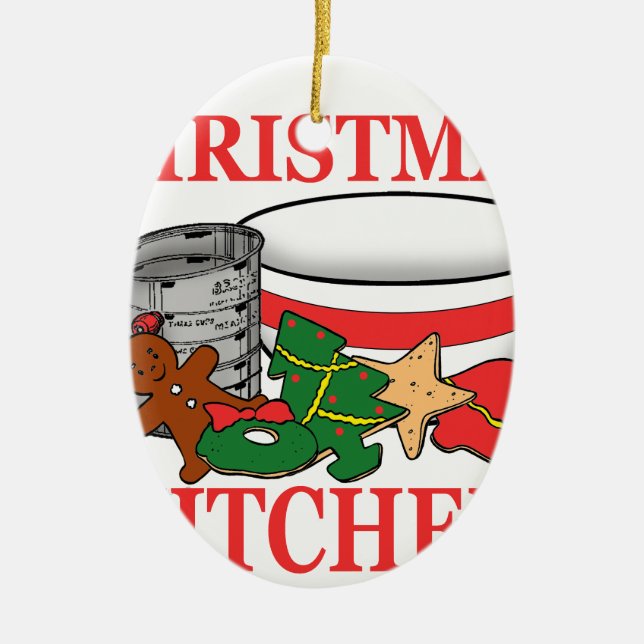 Adorno De Cerámica cocina de navidades (Frente)