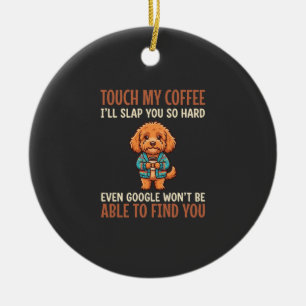 Adorno De Cerámica Cockapoo Divertido Amante Del Café