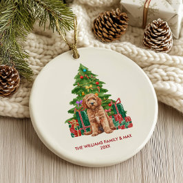 Adorno De Cerámica Cockapoo Perro Navidad Personalizada