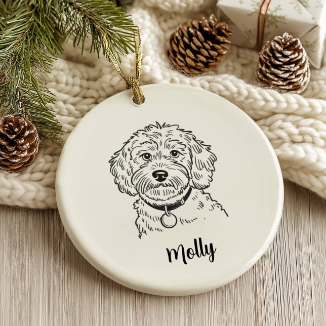 Adorno De Cerámica Cockapoo Perro Navidad Personalizado (Subido por el creador)